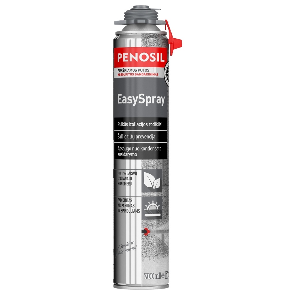 Purškiamos termoizoliacinės putos EasySpray, balta, 700 ml, PENOSIL