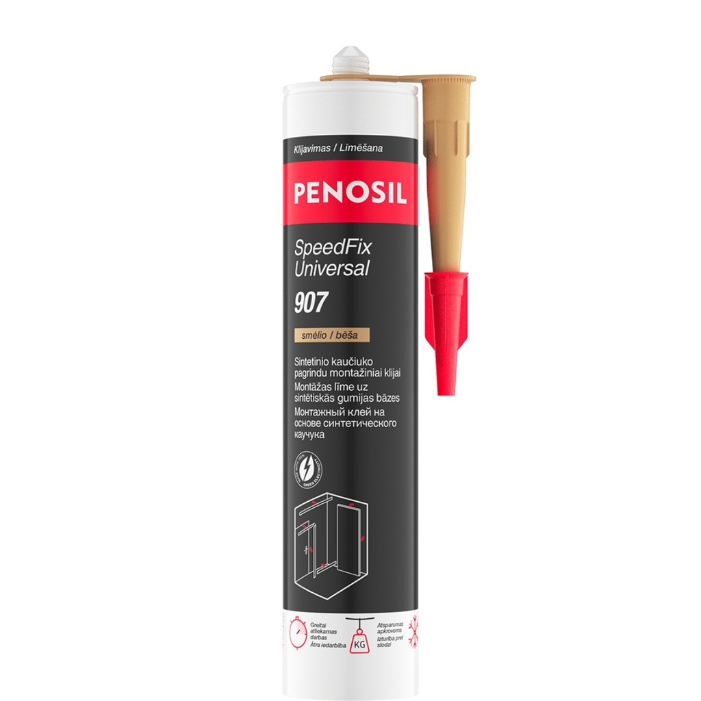 Universaalne liim kasutamiseks miinuskraadidel SpeedFix Universal 907, beež, 290 ml, PENOSIL