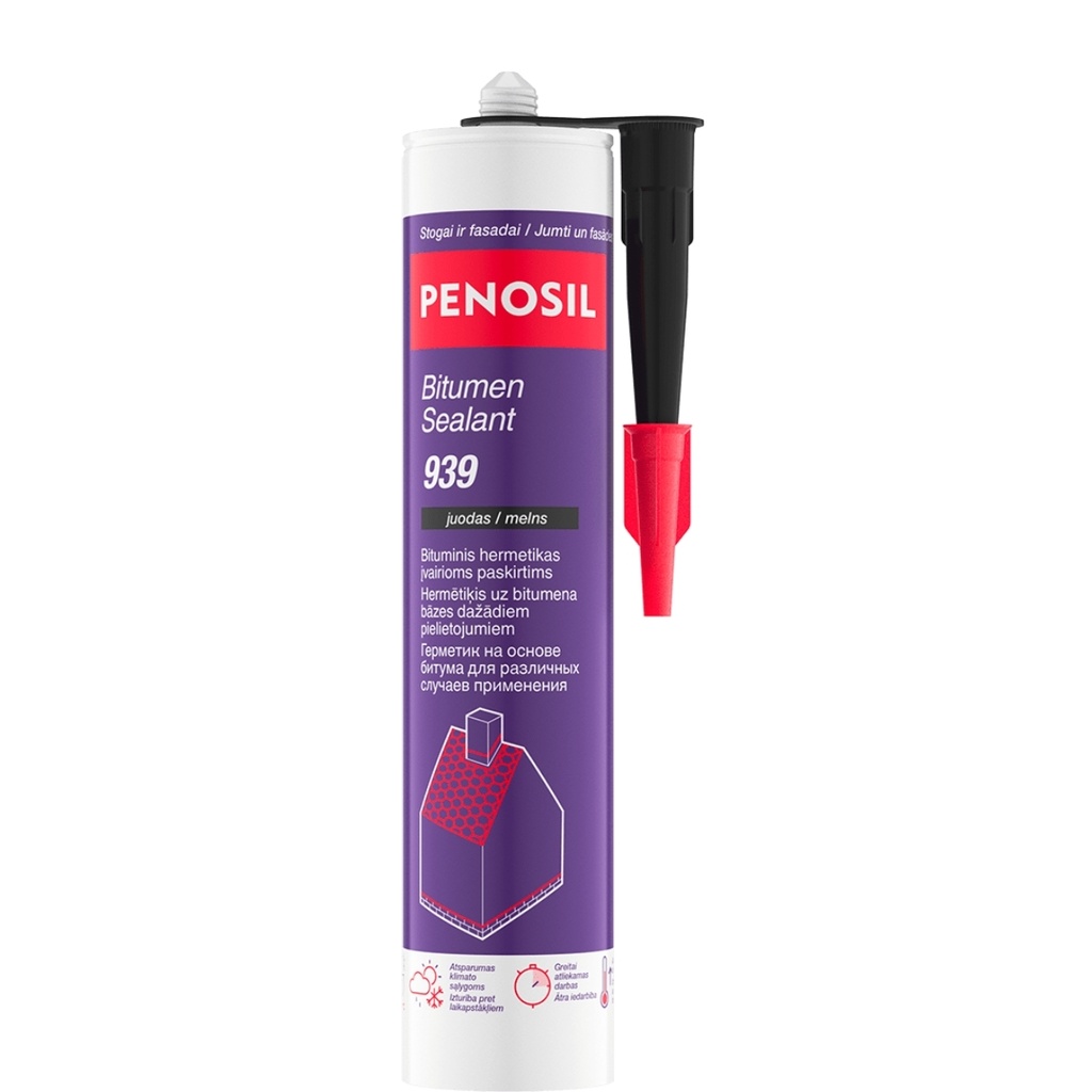 Bituminis hermetikas Bitumen Sealant 939, juoda, 300 ml, PENOSIL