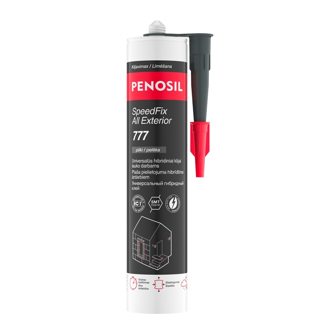 Įvairių paskirčių hibridiniai klijai SpeedFix All Exterior 777 , pilka, 290 ml, PENOSIL