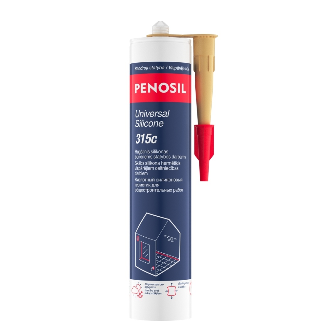 Universalus rūgštinis silikonas Universal Silicone 315c, smėlio, 280 ml, PENOSIL