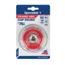 Wire cup brush, straight wire, 75 mm, M14, SPECIALIST+