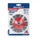 Wire brush wheel, twisted wire, 115 mm, M14, SPECIALIST+