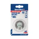 Wire brush wheel, straight wire, with shank, 38 mm, SPECIALIST+