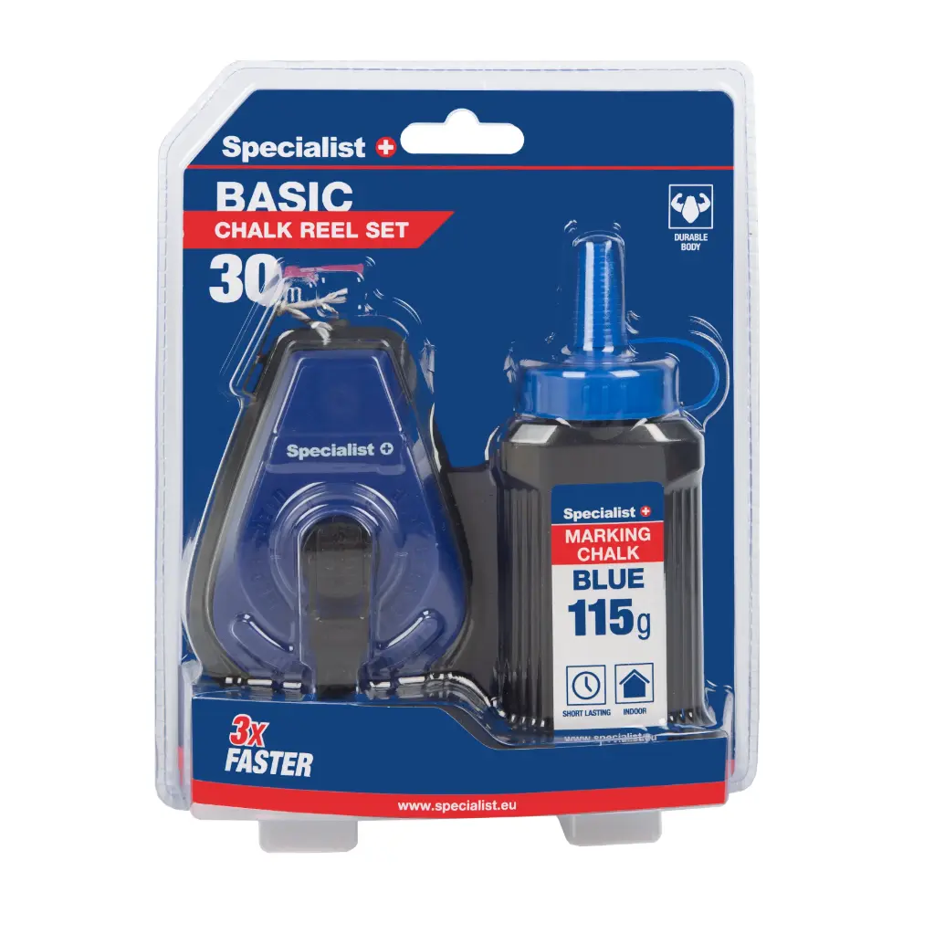 Chalk line reel set 3:1, 30 m, SPECIALIST+