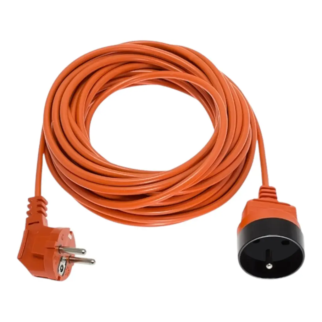 Extension cord 40 m, 3 x 1 mm², 10 A, orange, PVC, OMY, with grounding, DREL