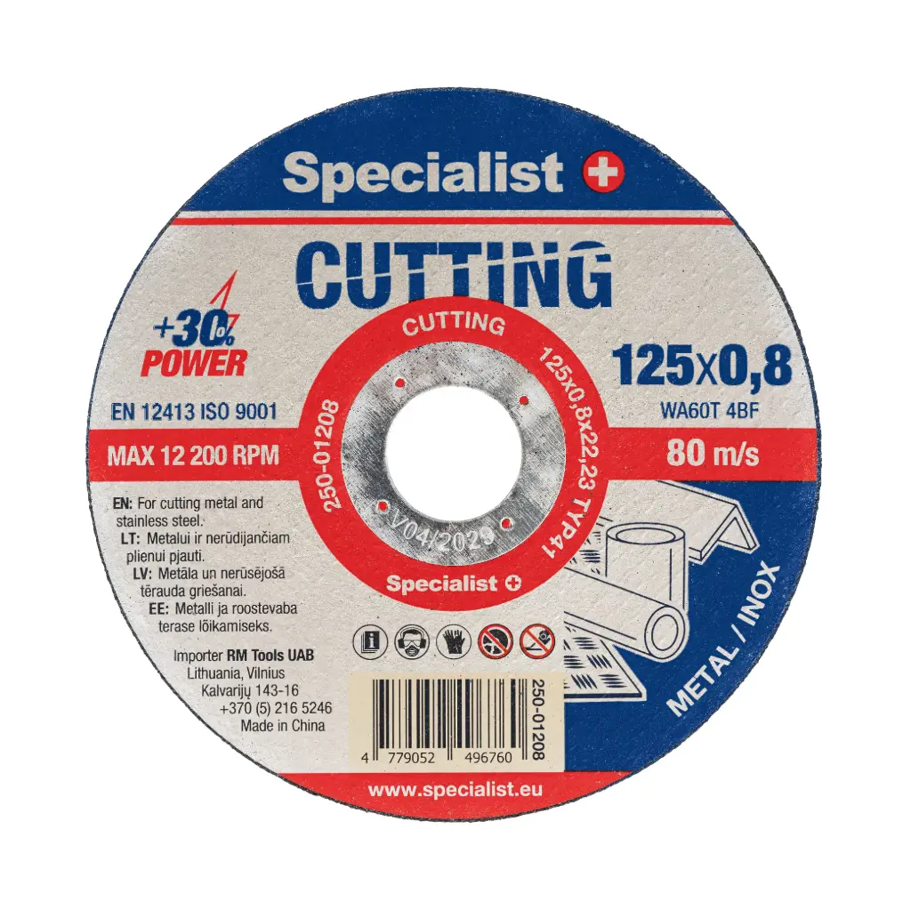 SPECIALIST+ metal cutting disc CUTTING, 125x0,8x22 mm