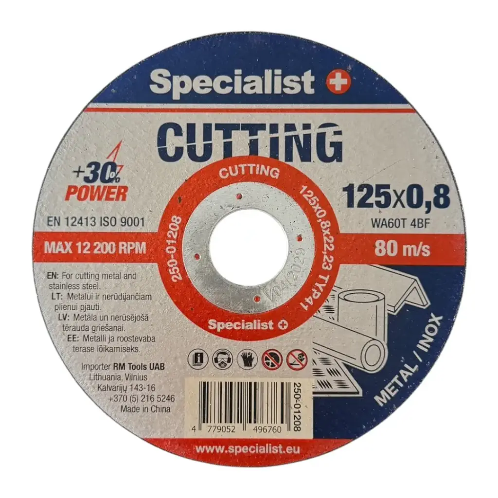 SPECIALIST+ metal cutting disc CUTTING, 125x0,8x22 mm
