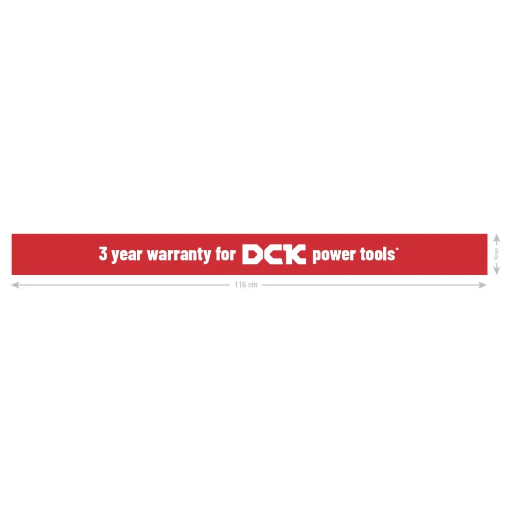 Magnetic warranty strip, 120 cm, EN, DCK