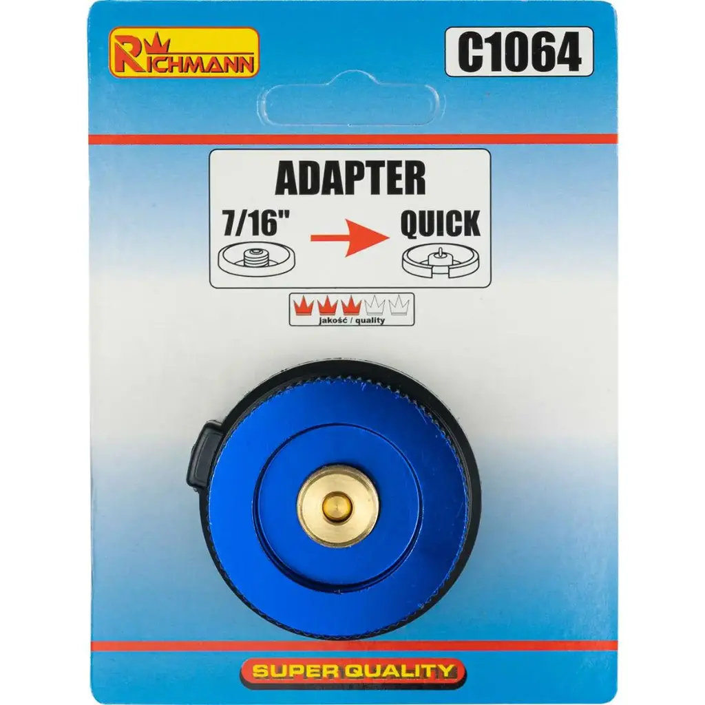Adapter for EN417 gas cartridge to 7/16, RICHMANN