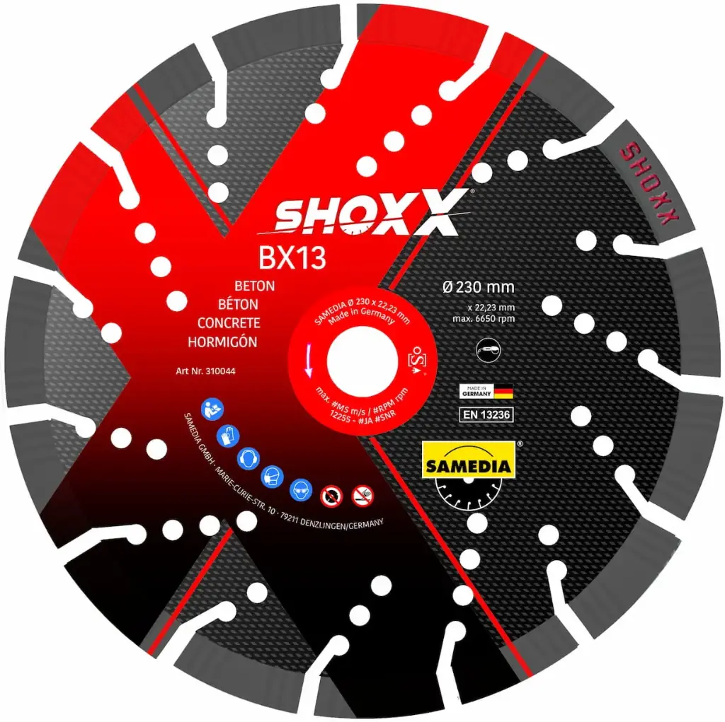 Dimanta griezējdisks SHOXX BX13 350 × 25,4 mm, SAMEDIA