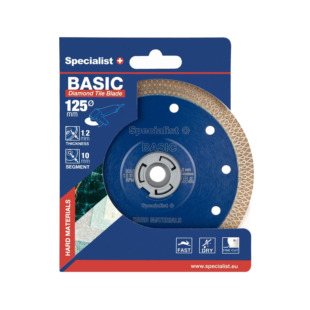 SPECIALIST+ diamond cutting disc BRITVA, 125x1.2x22 mm