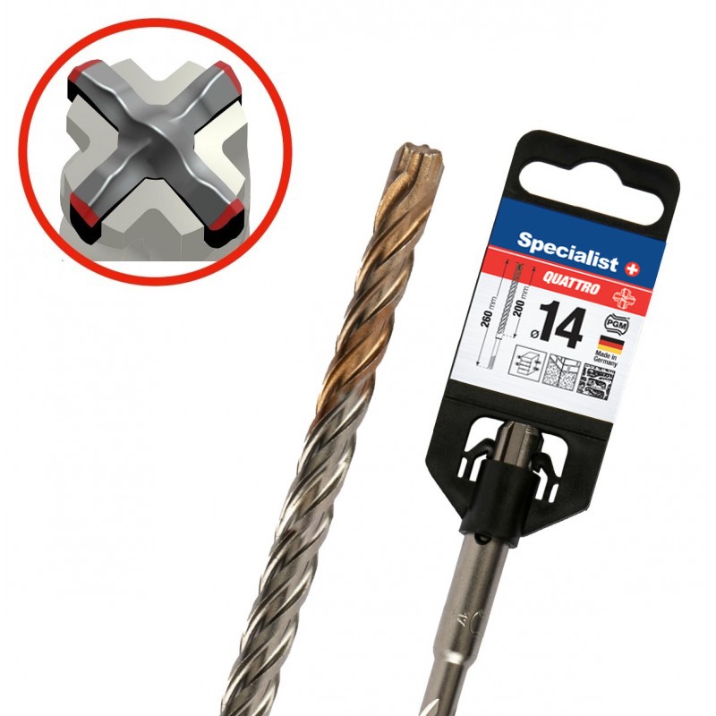 SPECIALIST+ hammer drill QUATTRO, 14/210 x 260 mm