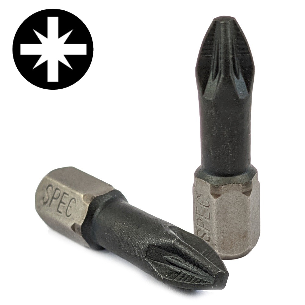 SPECIALIST+ screwdriver bit TITAN CARBON PZ2 TORSION, 25 mm