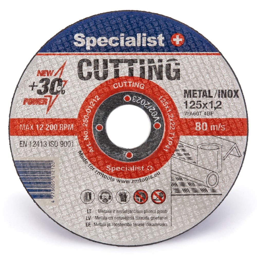 SPECIALIST+ metal cutting disc CUTTING, 125x1.2x22 mm