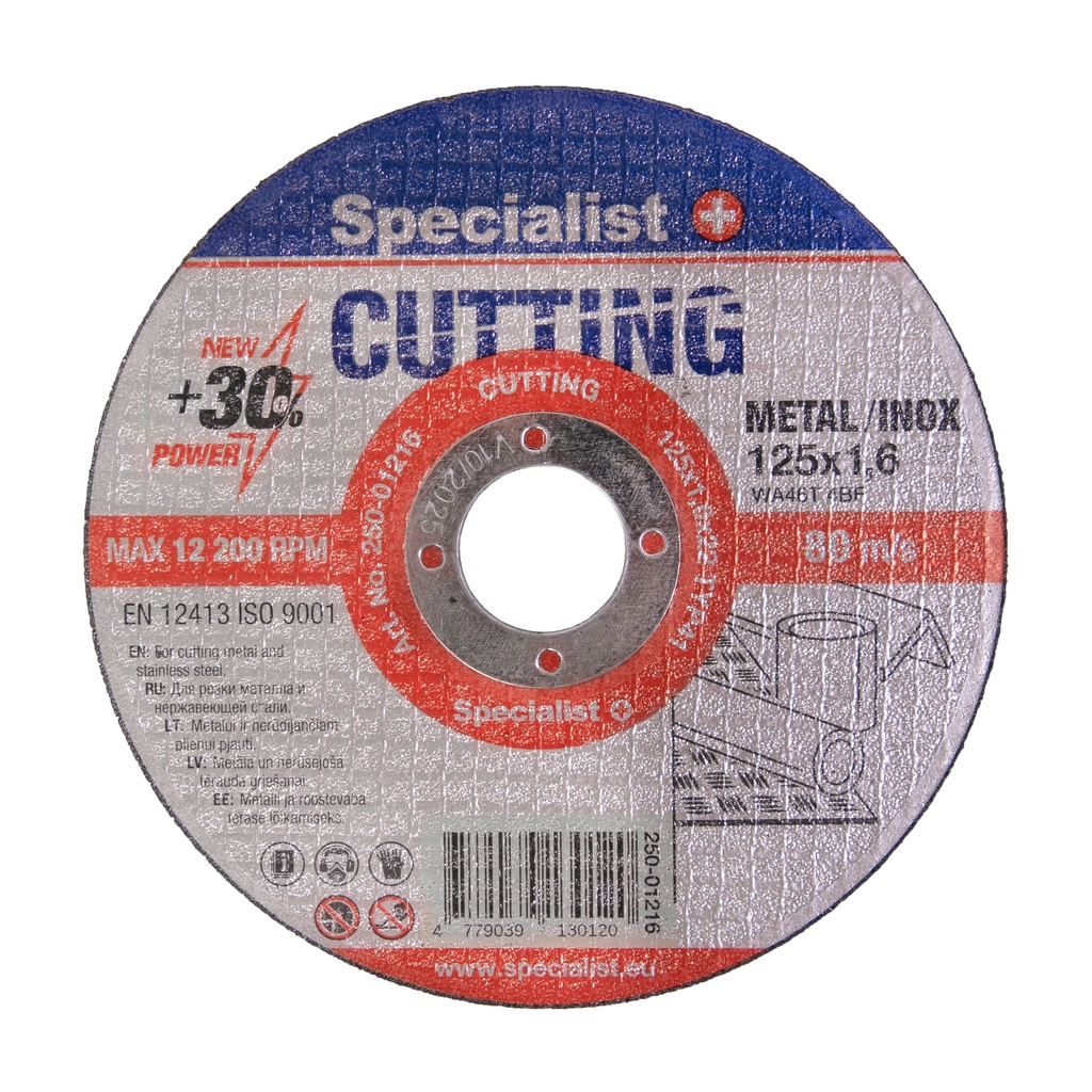 SPECIALIST+ metal cutting disc CUTTING, 125x1.6x22 mm