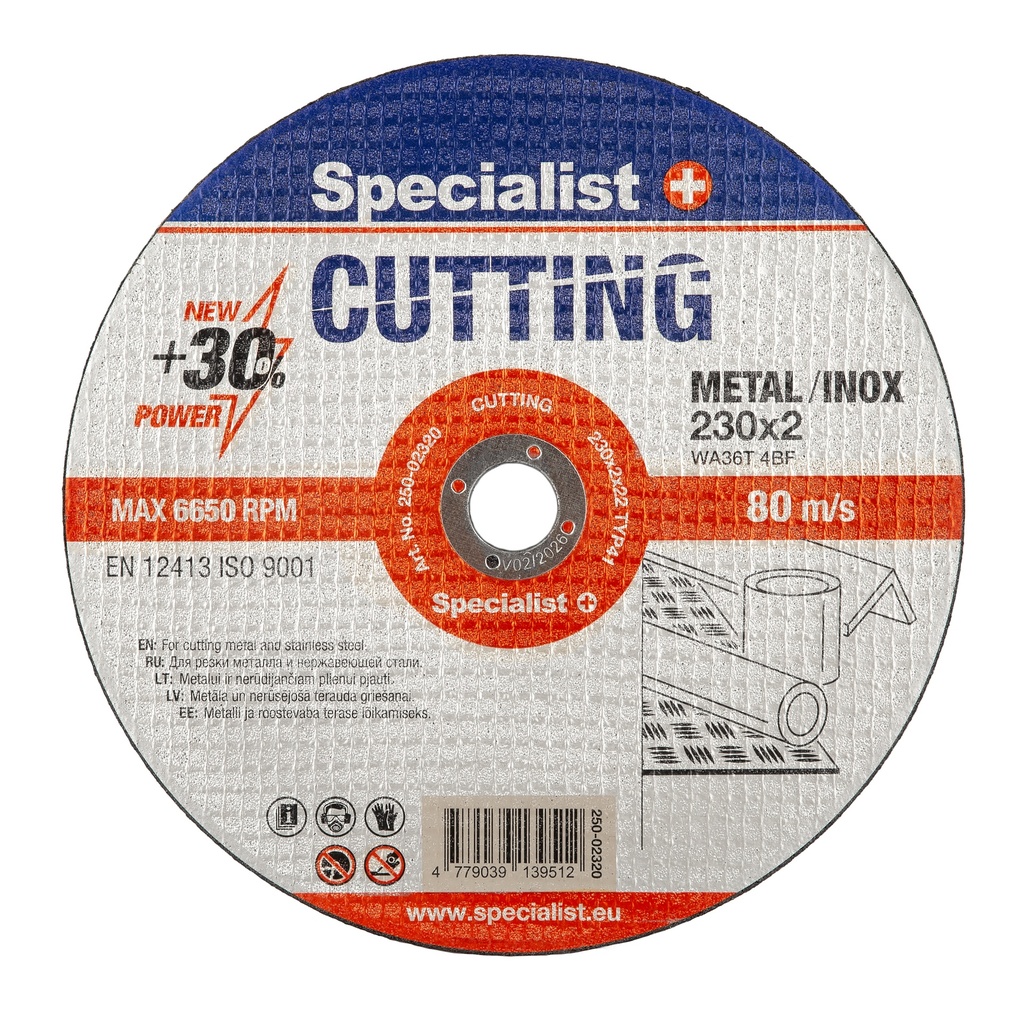 SPECIALIST+ metal cutting disc CUTTING, 230x2x22 mm
