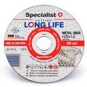 SPECIALIST+ metāla griešanas disks LONG LIFE, 125 x 1.2 x 22 mm