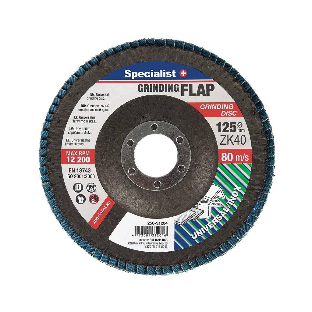SPECIALIST+ flap disc, 125 mm, ZK40