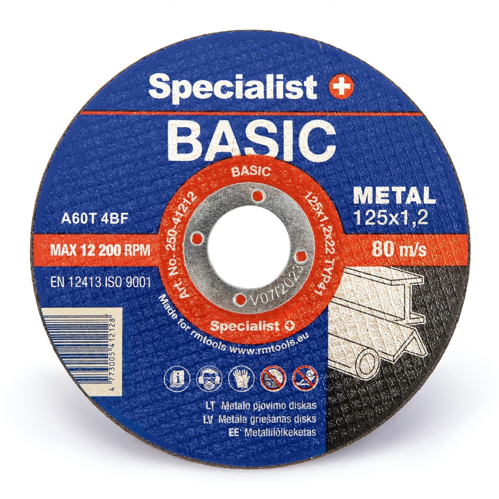 SPECIALIST+ metalli lõikeketas BASIC, 125x1,2x22 mm