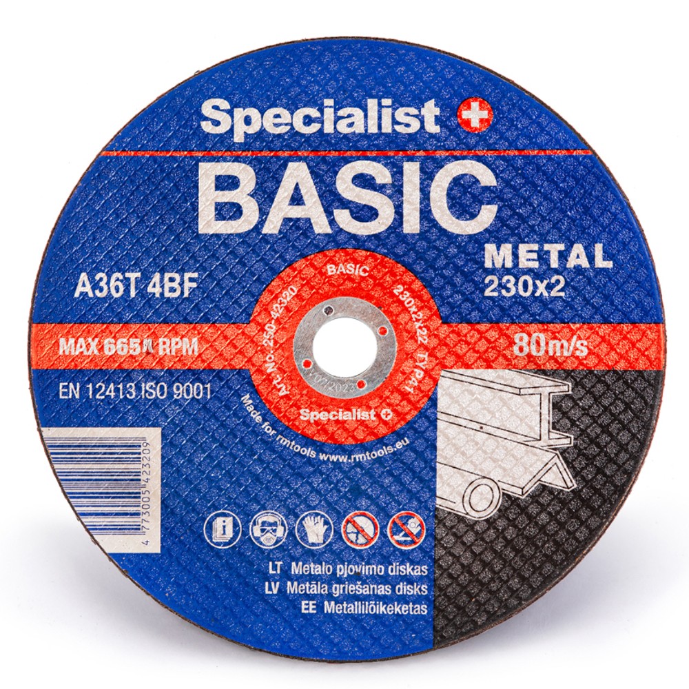 SPECIALIST+ metāla griešanas disks BASIC, 230 x 2 x 22 mm