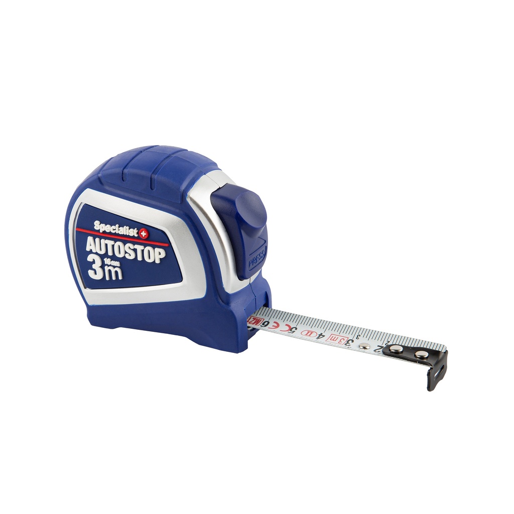 SPECIALIST+ mērlente AUTOSTOP 3 m, 16 mm