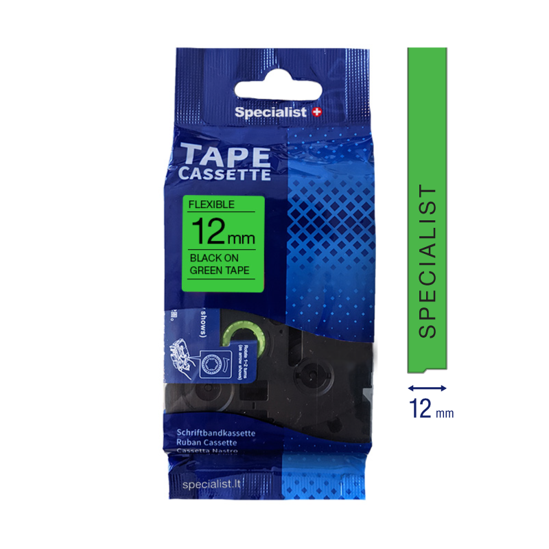 SPECIALIST+ Black on Green, 12 mm