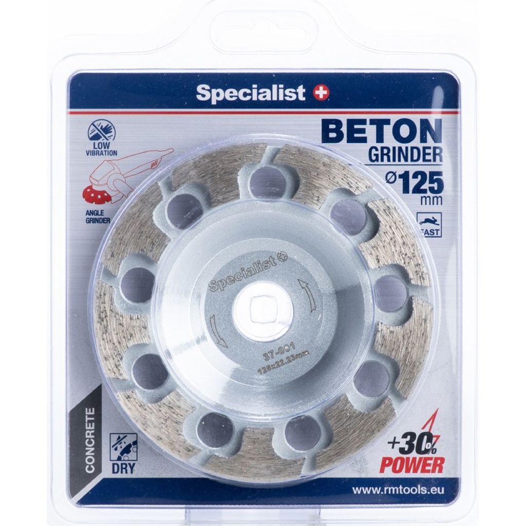 SPECIALIST+ diamond grinding plate, type T, 125x22 mm