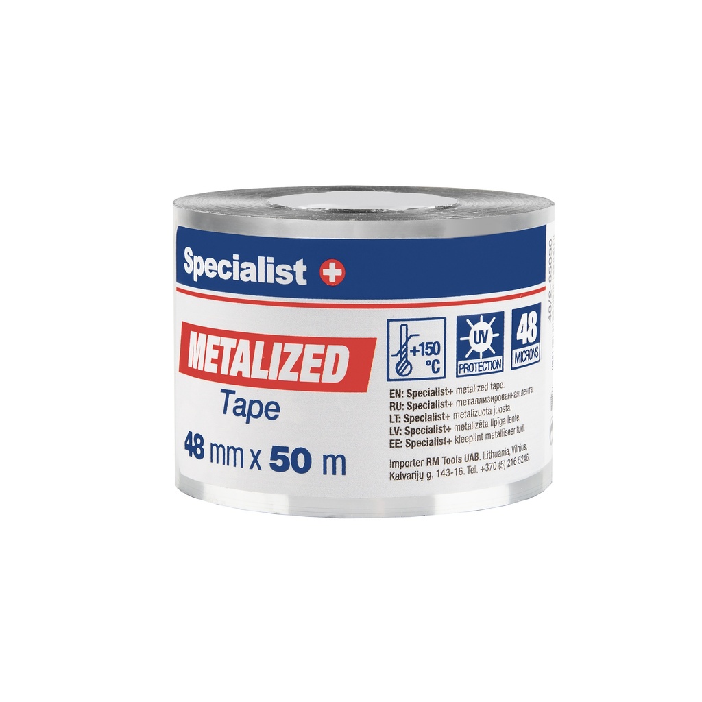 SPECIALIST+ metalliseeritud teip, 48 mm x 50 m
