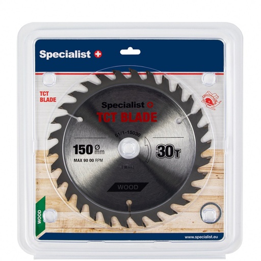 [51/1-15030] SPECIALIST+ TCT blade, 150x30Tx20/16 mm