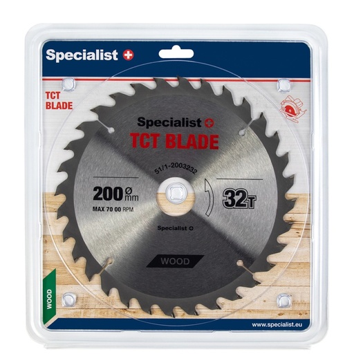 [51/1-2003232] SPECIALIST+ TCT blade, 200x32Tx32 mm
