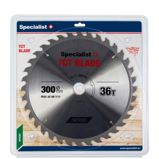 [51/1-30036] SPECIALIST+ TCT blade, 300x36Tx32/30 mm
