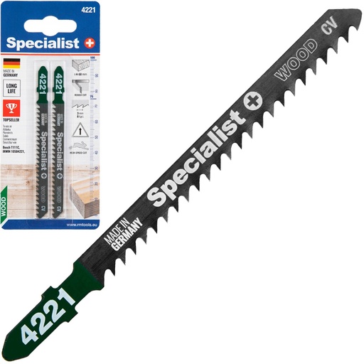 [63-4221] SPECIALIST+ jigsaw blade 4221 (T111C), 2 pcs