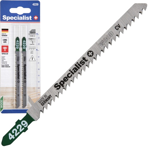 [63-4229] SPECIALIST+ jigsaw blade 4229 (T301CD), 2 pcs