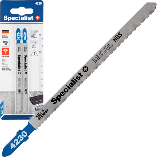 [63-4230] SPECIALIST+ metalli tikksaetera 4230 (T318A) 132 mm, 2 tk