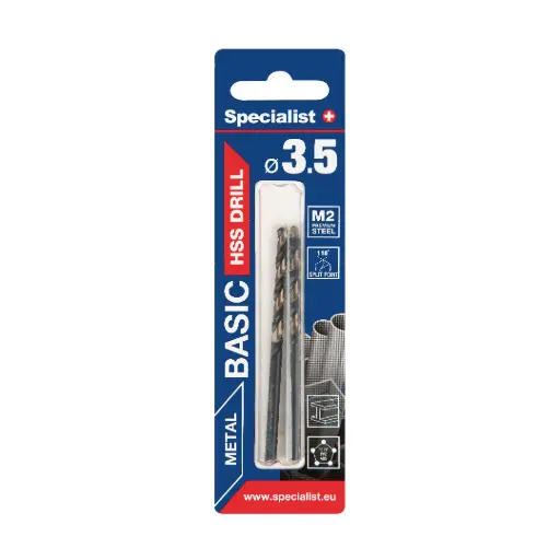 [64-0035] SPECIALIST+ drill bit BASIC, 3.5 mm, 2 pcs