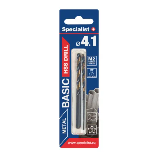 [64-0041] SPECIALIST+ drill bit BASIC, 4.1 mm, 2 pcs