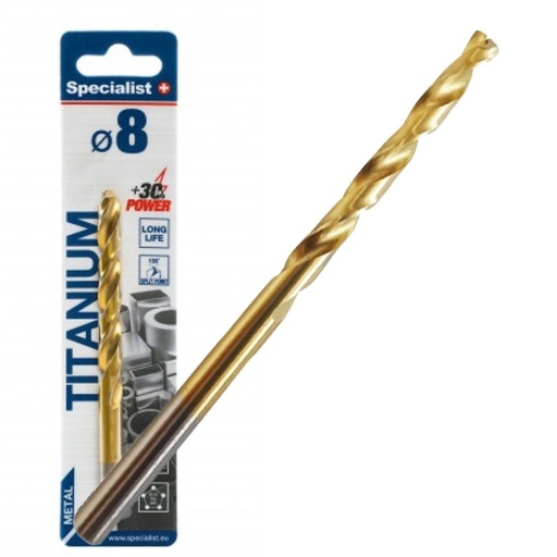 [64/1-0080] SPECIALIST+ drill bit TITAN, 8.0 mm
