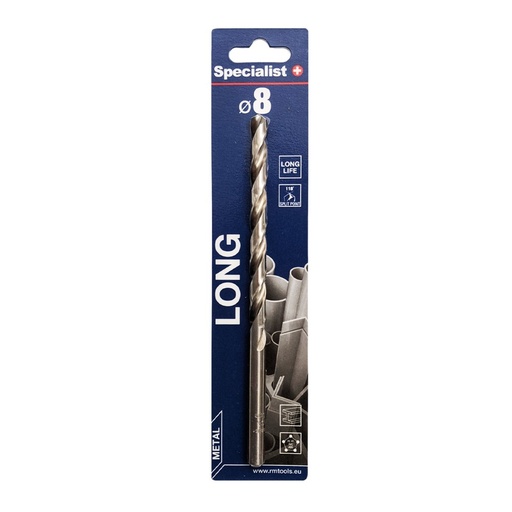 [64/3-0080] SPECIALIST+ metal drill bit LONG DIN340, 8 x 105 mm