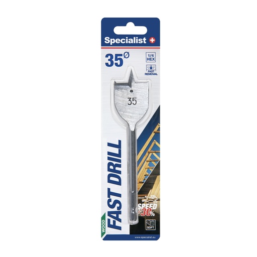 [69/1-350] SPECIALIST+ flat drill bit, 35 mm
