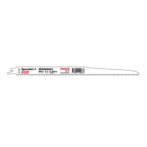 [63-303] SPECIALIST+ ties. pjūklas medienai su vinimis, 300 mm, 6TPI
