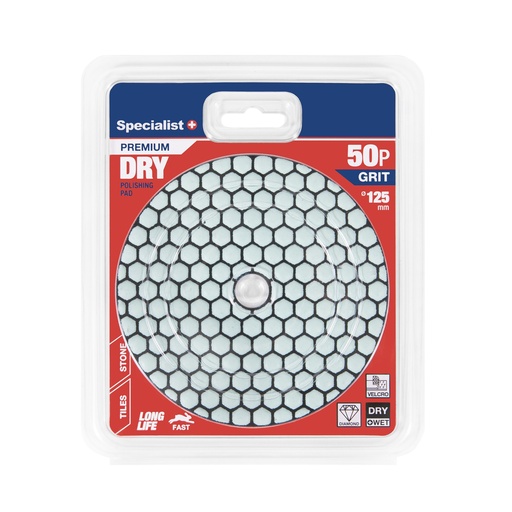 [37-1050] SPECIALIST+ diamond polishing pad, universal, 125 mm, 50P