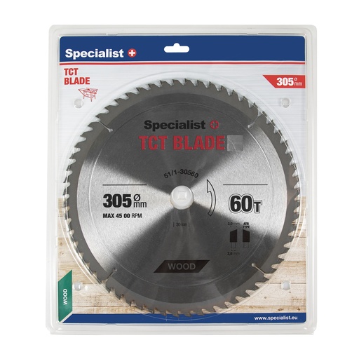 [51/1-30560] SPECIALIST+ TCT blade, 305x60Tx30 mm