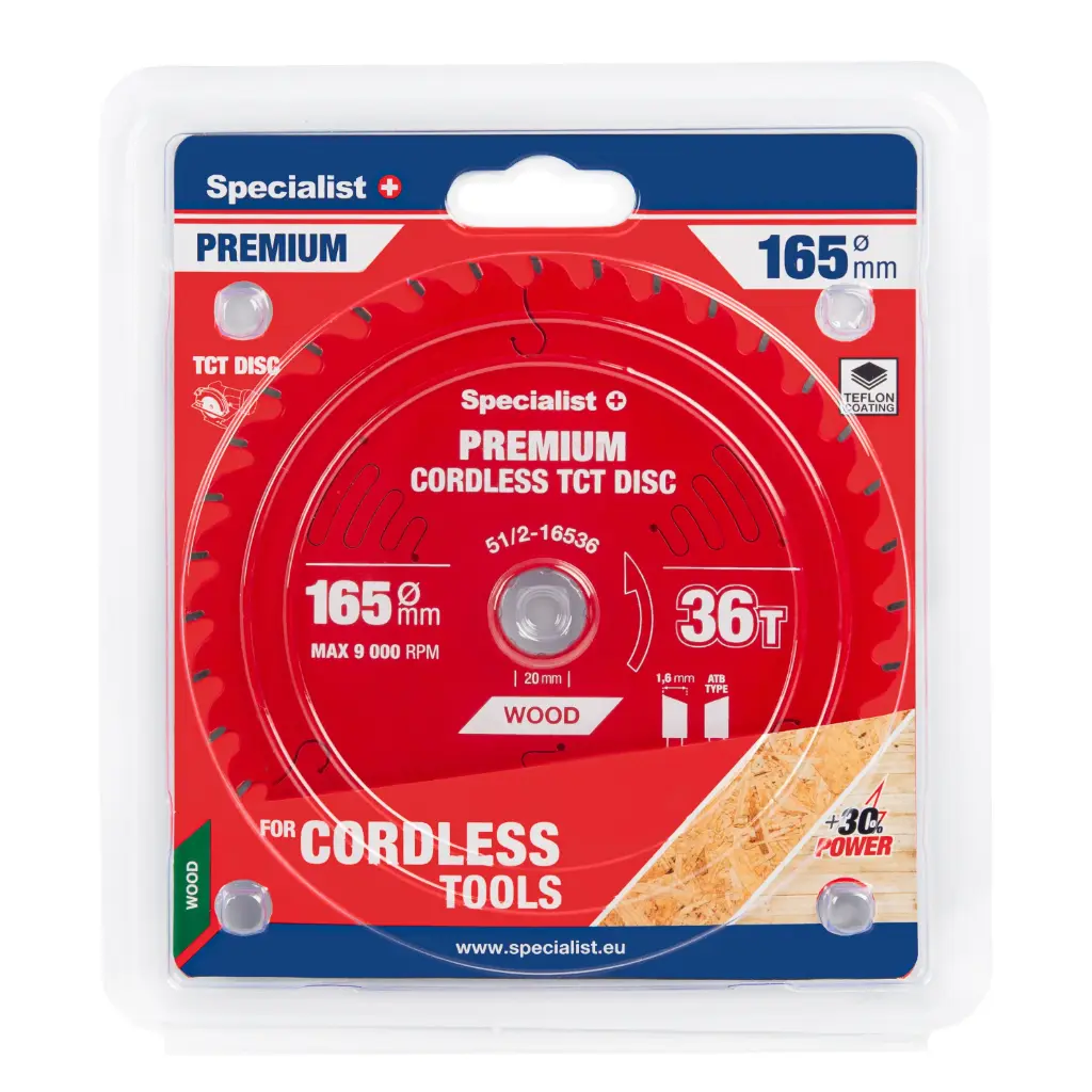 [51/2-16536] Cutting disc 165x36Tx20mm, Cordless PREMIUM, SPECIALIST+
