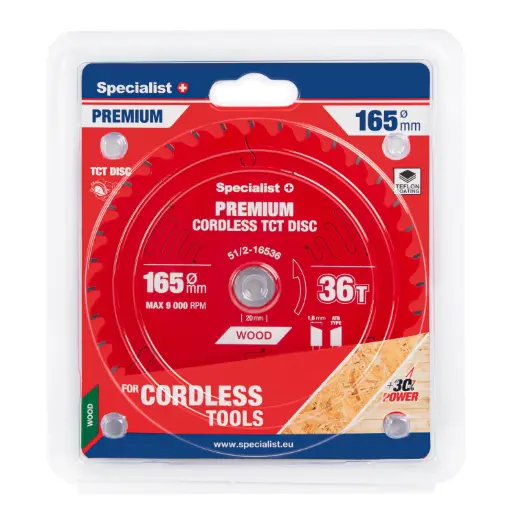 [51/2-16536] Saeketas 165x36Tx20mm, Cordless PREMIUM, SPECIALIST+
