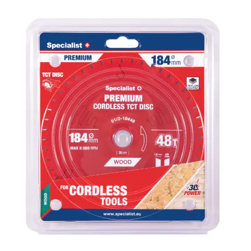 [51/2-18448] Cutting disc 184x48Tx20/16mm, Cordless PREMIUM, SPECIALIST+
