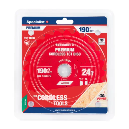 [51/2-19024] Cutting disc 190x24Tx30mm, Cordless PREMIUM, SPECIALIST+
