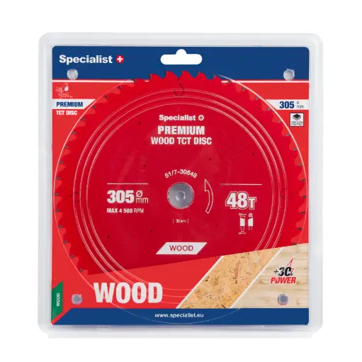 [51/7-30548] Pjovimo diskas 305x48Tx30mm, Wood PREMIUM, SPECIALIST+ 