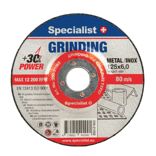 [250-21262] SPECIALIST+ slīpēšanas disks GRINDING, 125x6x22 mm