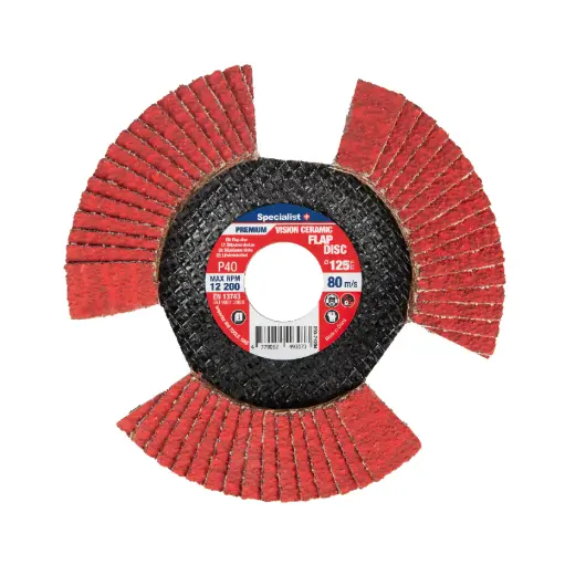 [250-71204] Flap sanding disc 125 mm, P40, Vision Ceramic PREMIUM, SPECIALIST+